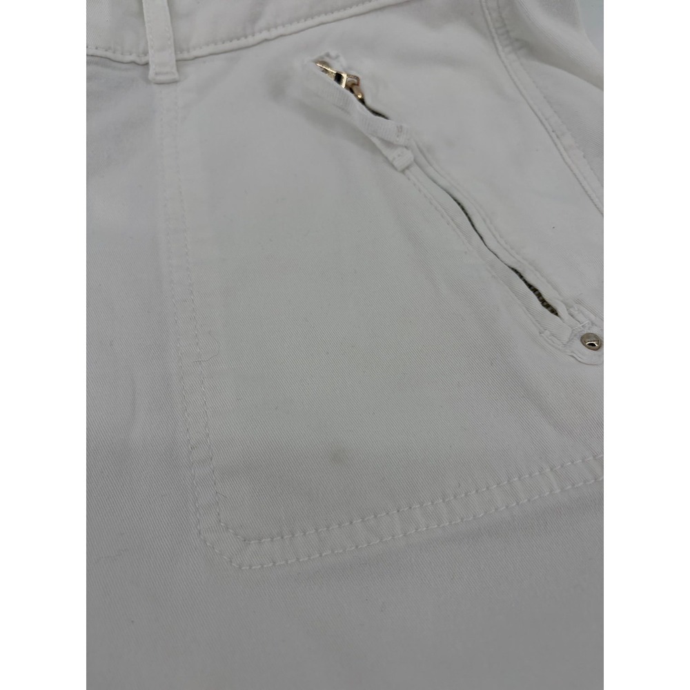 White House Black Market Mid-Rise Pret-A-Play Shorts White, Side Zip, Woman 10 - Picture 3 of 11
